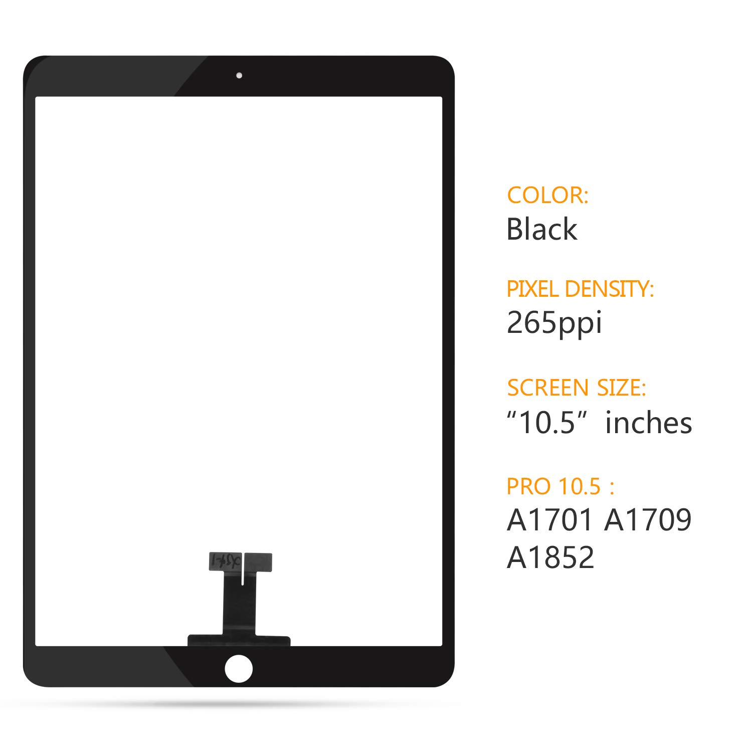 New LCD Display & Digitizer For IPad Pro 10.5 2017 (A1701/A1709) - White, With Repair Tools Kit