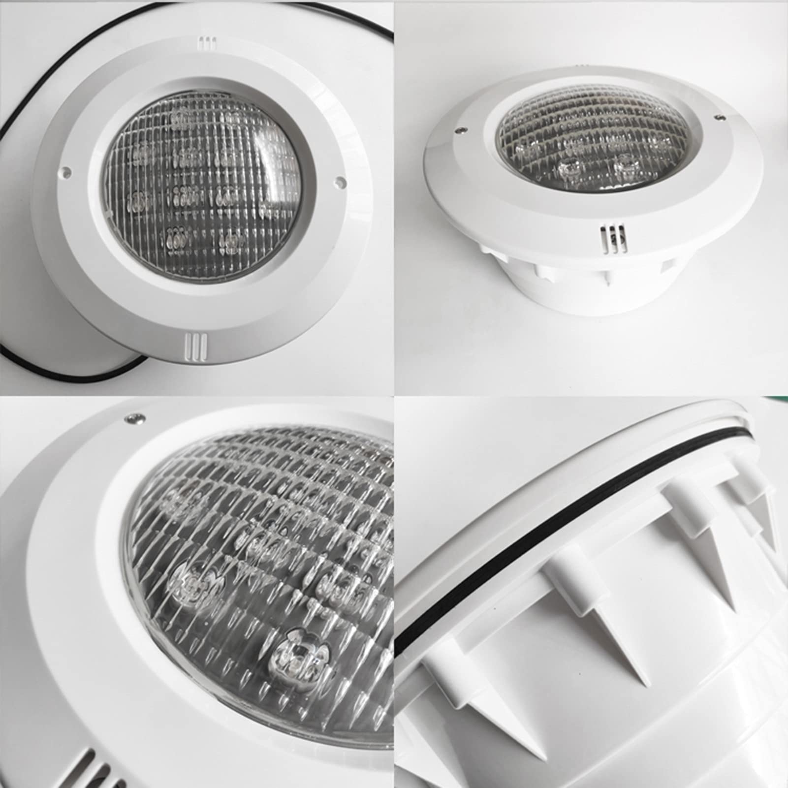 Faretti per piscina, Incorporato Par56 Nicchia 12V Impermeabile IP68 faretto subacqueo incasso Illuminazione della piscina, Applique da incasso per piscina(White light,45W)
