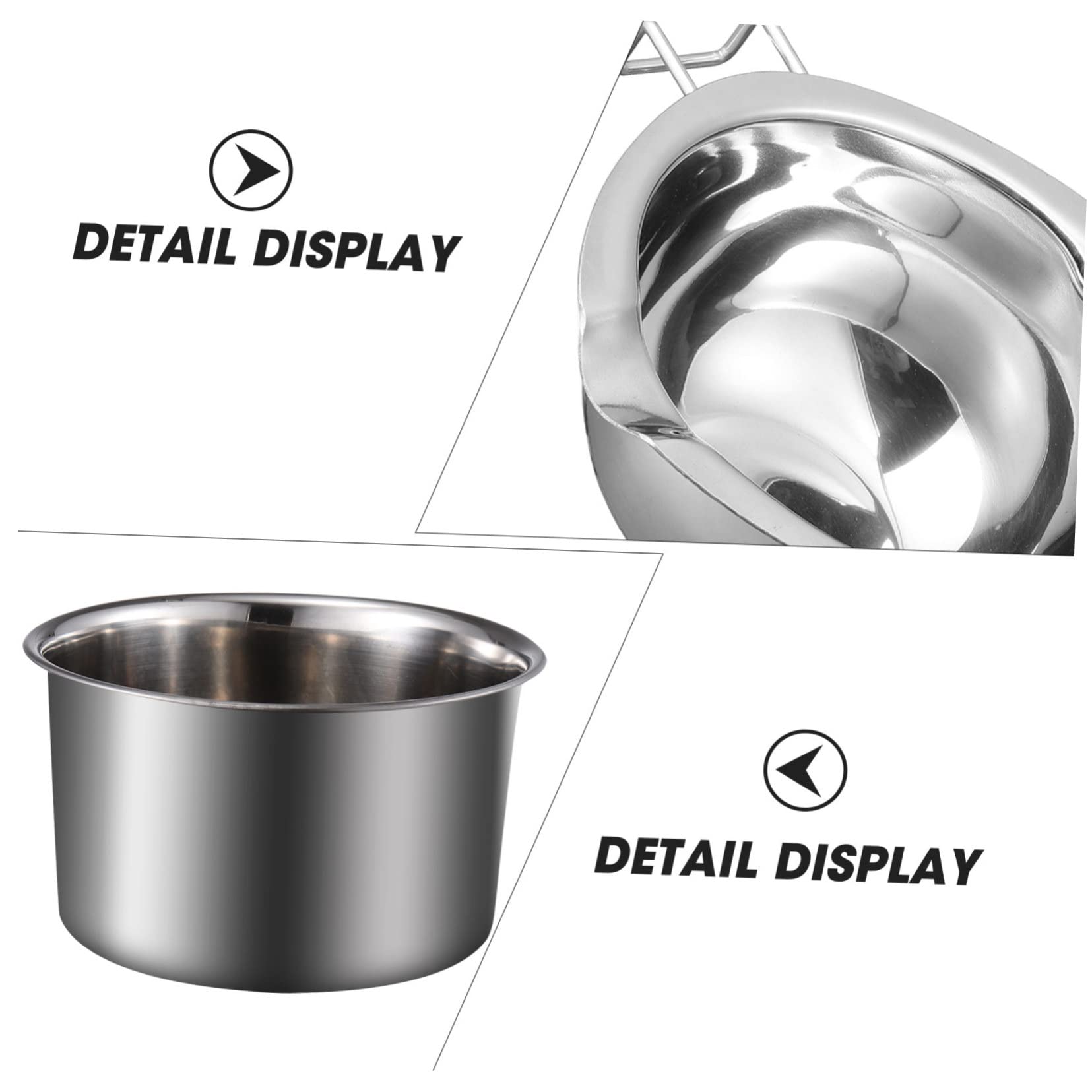 Unomor Cooking Convenience Double Boiler Pot Stainless Steel for Melting Chocolate Wax Cheese Easy to Cle