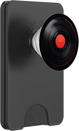 Red Vinyl Record Player Vinyl Collector Retro Music Lover PopSockets PopWallet for MagSafe