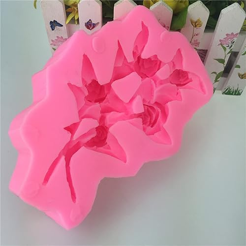Miniatura 5 de Fondant Molds A Bouquet of Flowers Splendid Shape Sugar Flipping Liquid Silicone Soap Candle Ornaments Mold Yypsum Gypsum Gripping