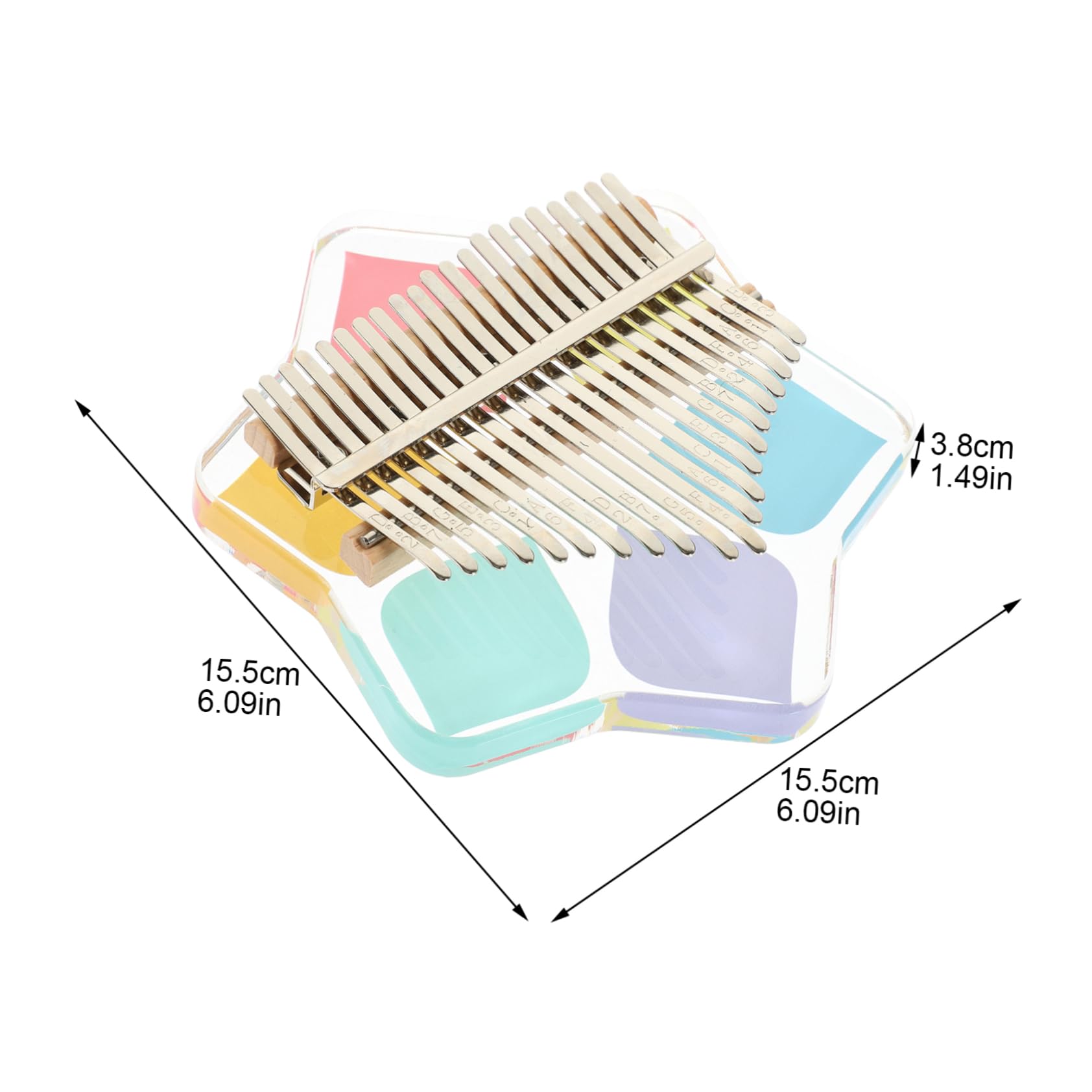 HANABASS Portable Acrylic Mini Thumb Piano 21-tone Finger Piano for Boys and Girls Electric Kalimba Kit Perfect for Beginners Adults