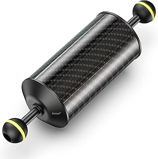 Seafrogs Underwater Float Arm, Carbon Fiber Buoyancy Arm with Dual Ball Mounts for Photography and Video, Compatible with Diving Trays, Video Lights, and Strobes(D60mm/2.36' H224.9mm/8.85')