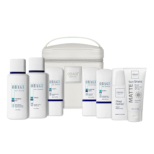 Miniatura 1 de Obagi Medical Nu-Derm Fx System Normal a graso El paquete incluye gel espumoso tóner transparente Exfoderm Forte mezcla hidratación y protector solar