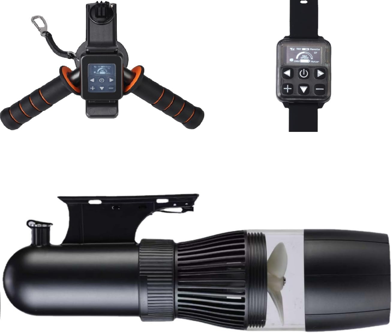 FIFISH Scooter subacuático de 10 km/h 500 W RC Sup Motor interruptor de 10 velocidades, 40 m de profundidad para piscina scooter de mar para tabla de surf jet, bolsa impermeable de 30 m