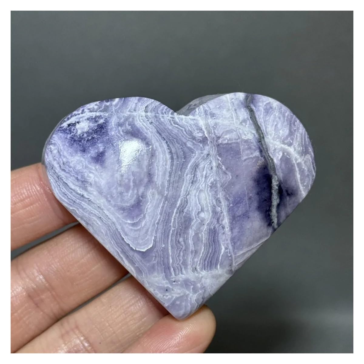 Malaquita morada en corazón de 95g para decoración de hogar y collar