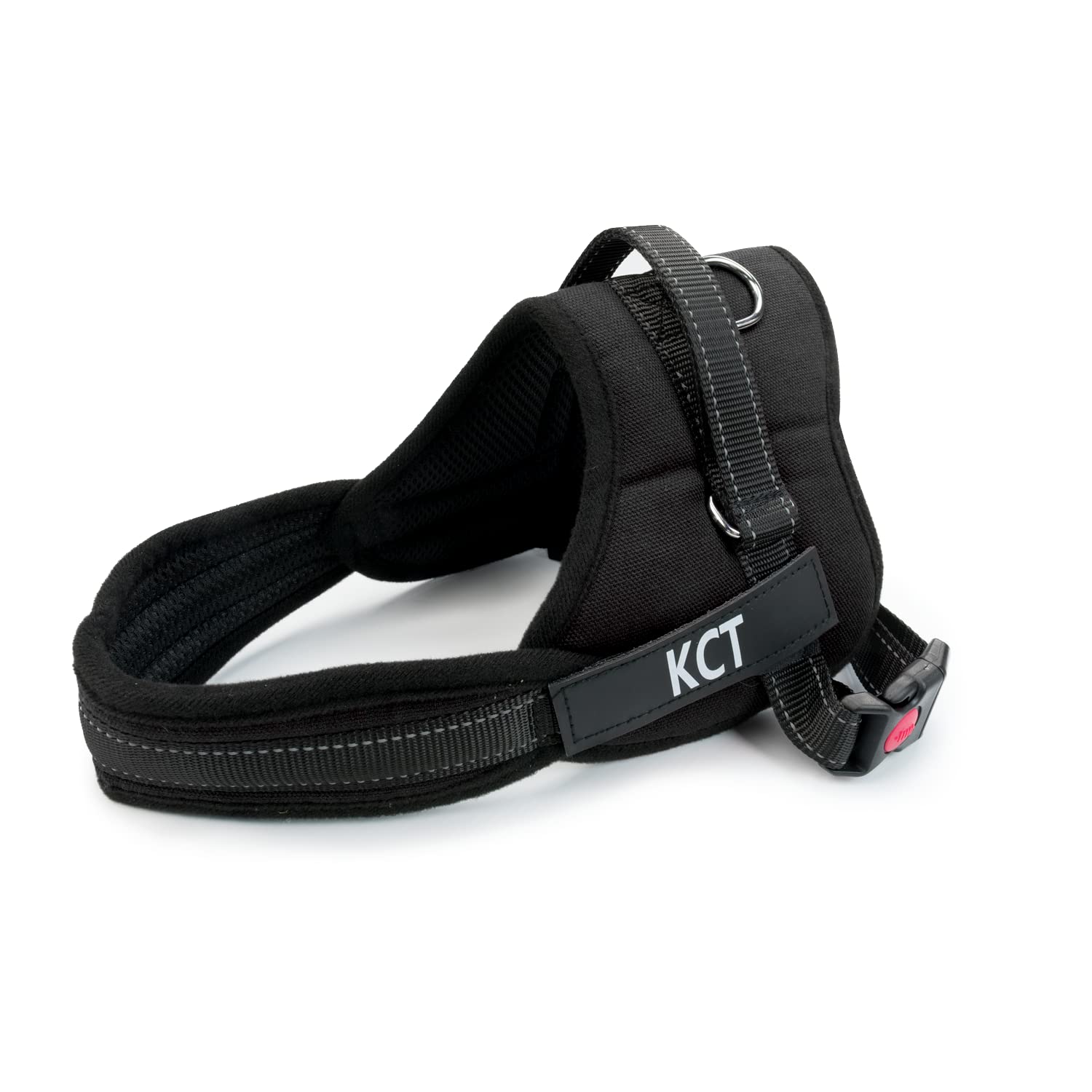 KCT No Pull Dog Harness Large Black - Soft Padded Adjustable Vest Easy Control