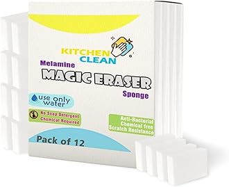 Sponsored Ad - Melamine Magic Eraser | Walls Scratch Marks Stain Remover | Car Seats Dash Board Stains Clean | Watch Belts Cleaner | Multipurpose Use Cleaning Sponge (Pack of 12 Pcs)