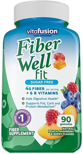 Vitafusion - Suplemento de gomitas con fibra Well Fit, 90 unidades (el embalaje puede variar)