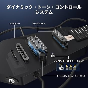 Amazon.co.jp: 【トラベルギター】ヘッドレスミニエレキギター 軽量