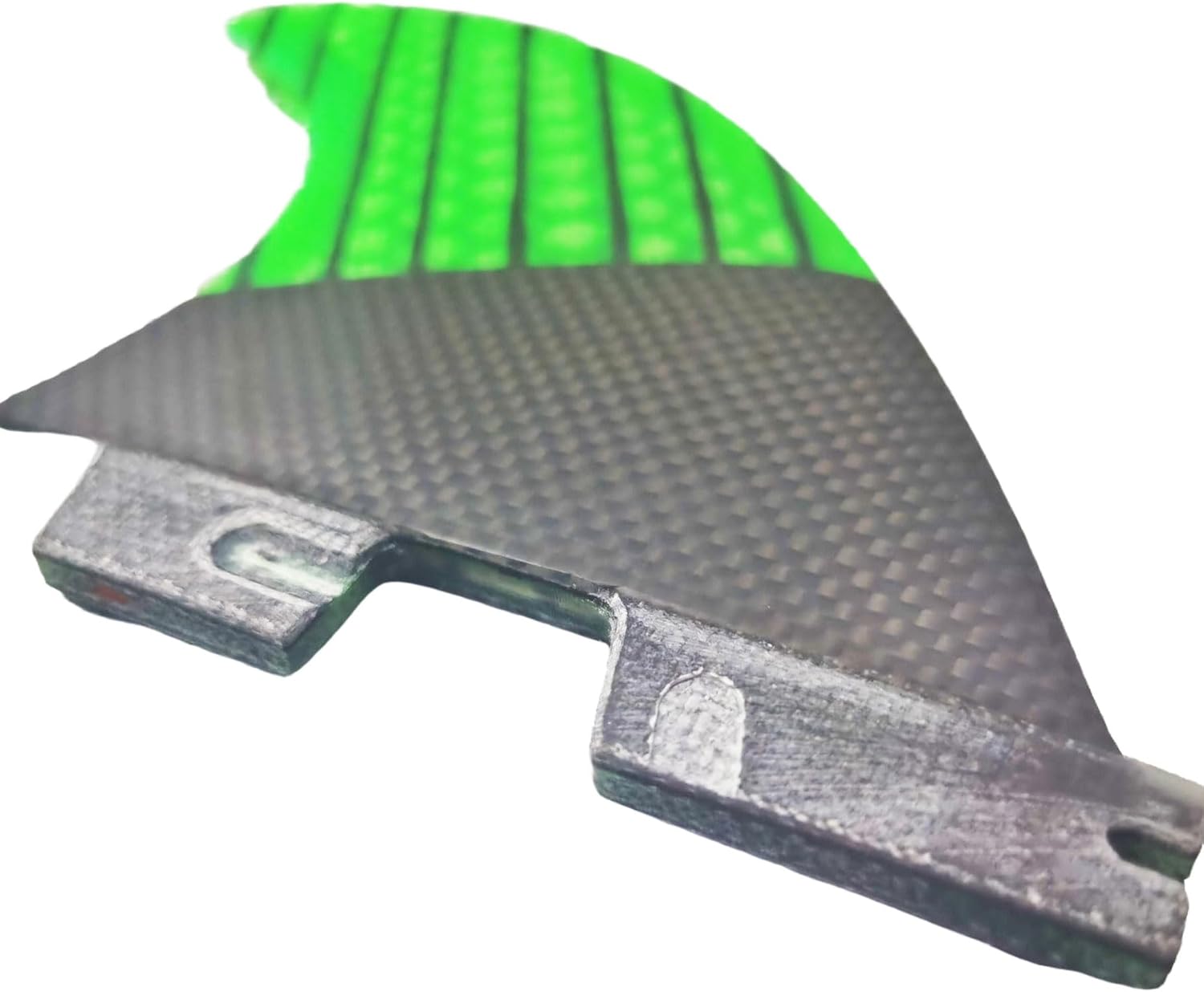 G5 Fiberglass Surfboard Fin Carbion Fiber for Enhanced Control & Stability - Compatible with FCS Or FSC2 M5 Rainbow Green Red Toolless (FCS2+Green)