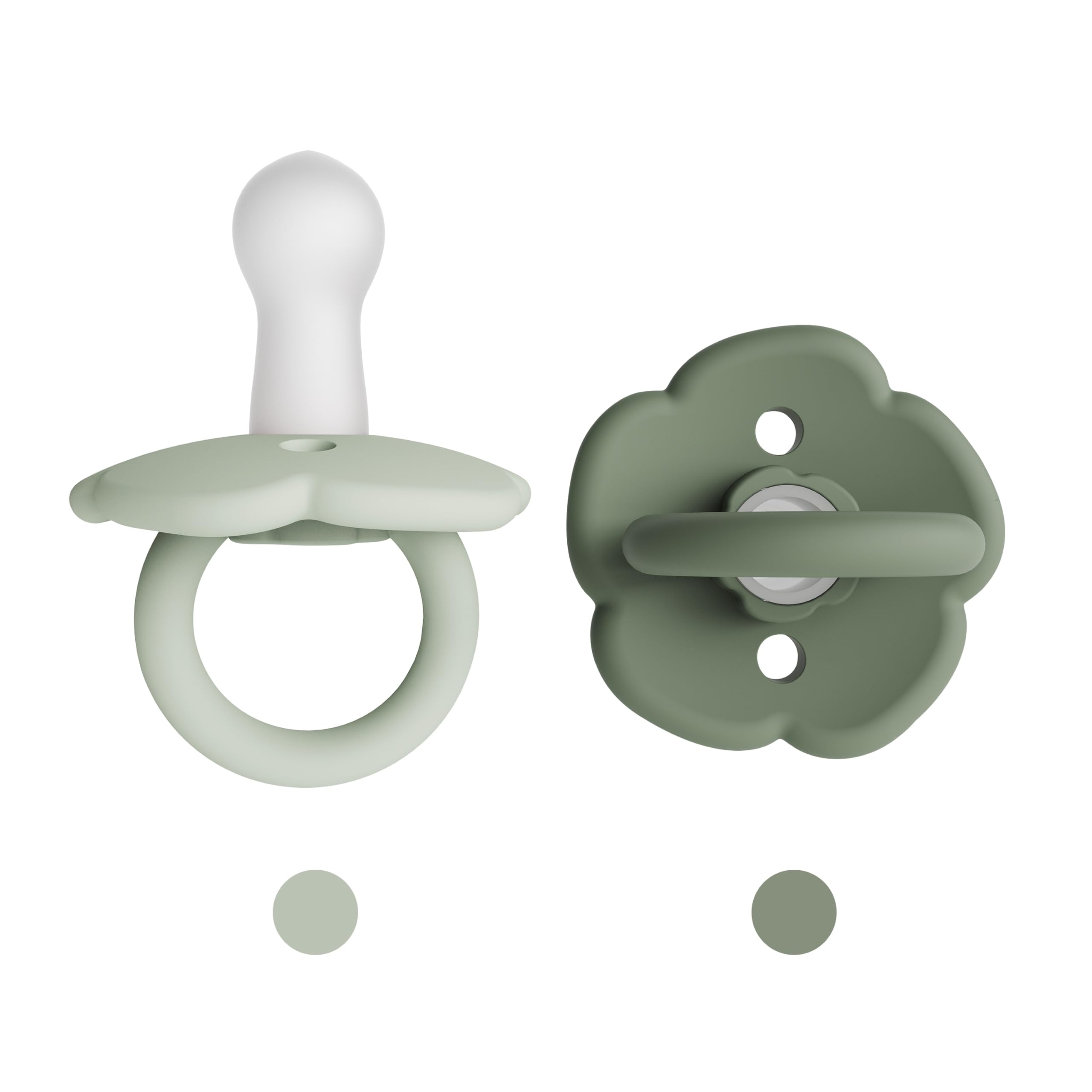 Moonkie Schnuller aus Naturkautschuk, 2er-Set, BPA-frei, Babyschnuller, bequemer sicherer Schnuller, Neugeborene Essentials | ab 0 Monaten