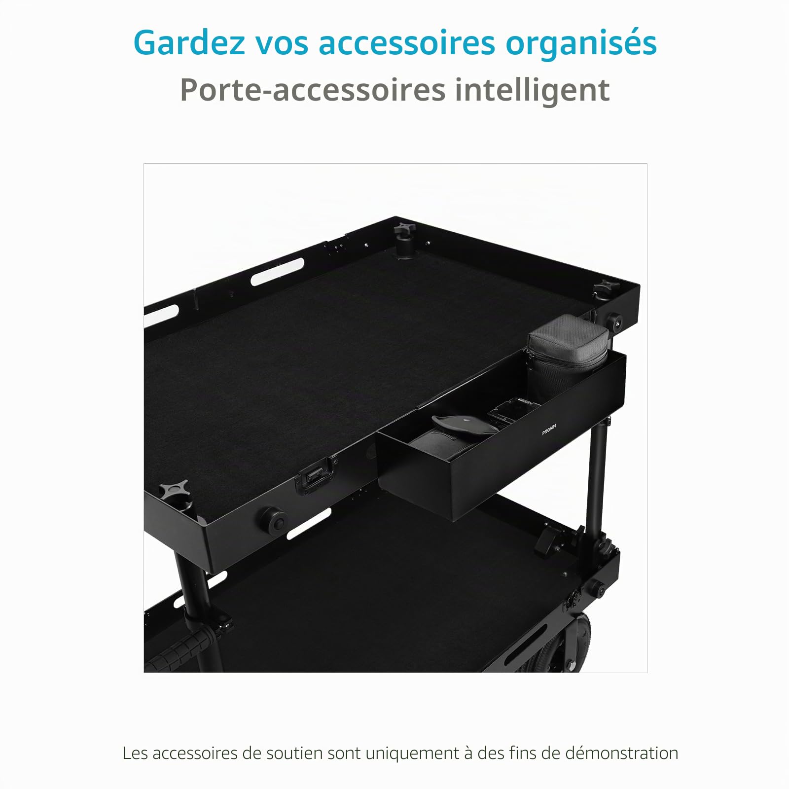 PROAIM accessoire de rack/jardinière pour Camera chariot d'équipement | donne une place pour ranger les petits équipements et Misc | fabriqué en aluminium – léger, robuste et très stable (Vctr-ar)