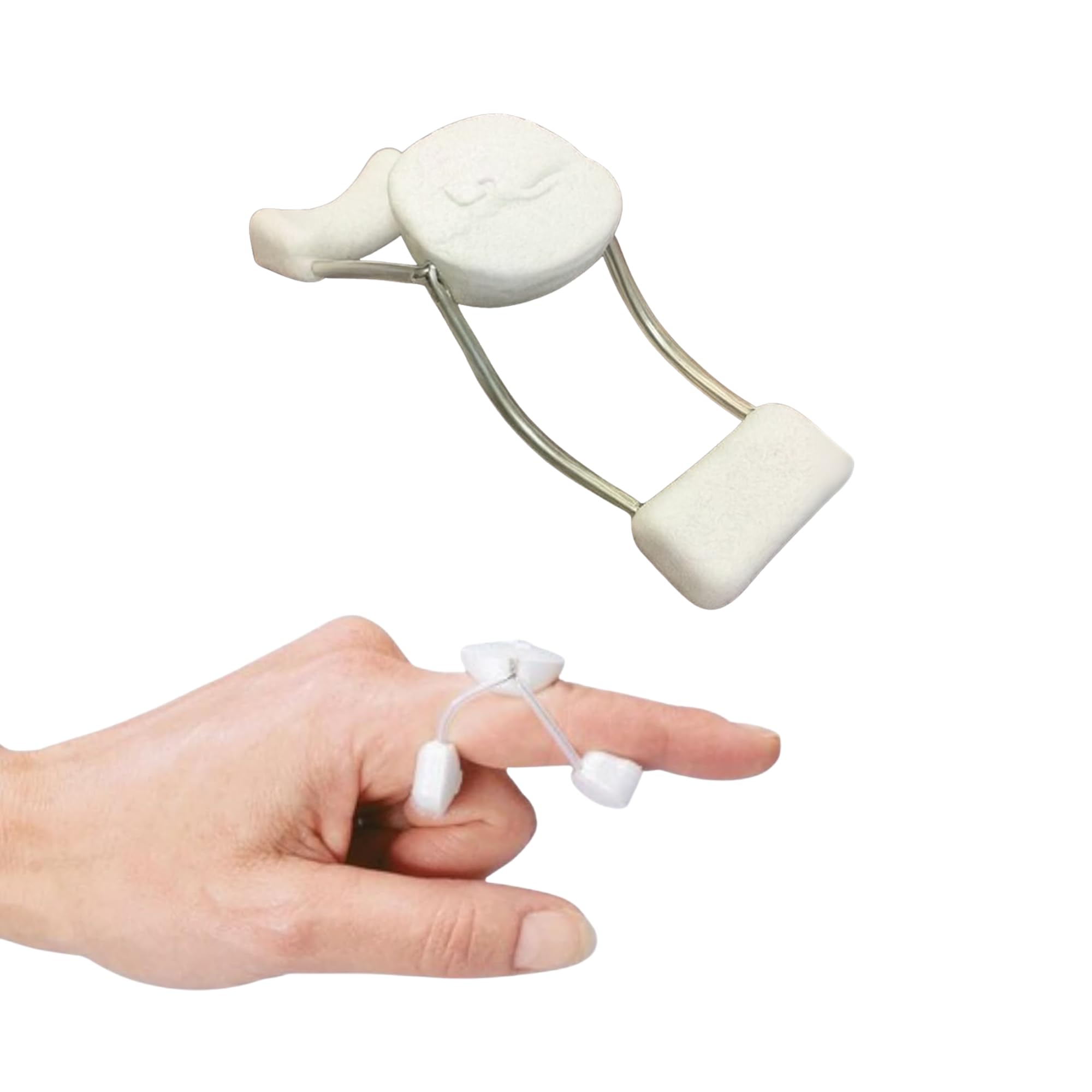 Rolyan Sof-Stretch Finger Extension Splint, Medium, White, Finger Brace with Adjustable Fit, Latex-Free Finger Support for PIP Joint Extension, Boutonniere Deformity, Trigger Finger, and Edema