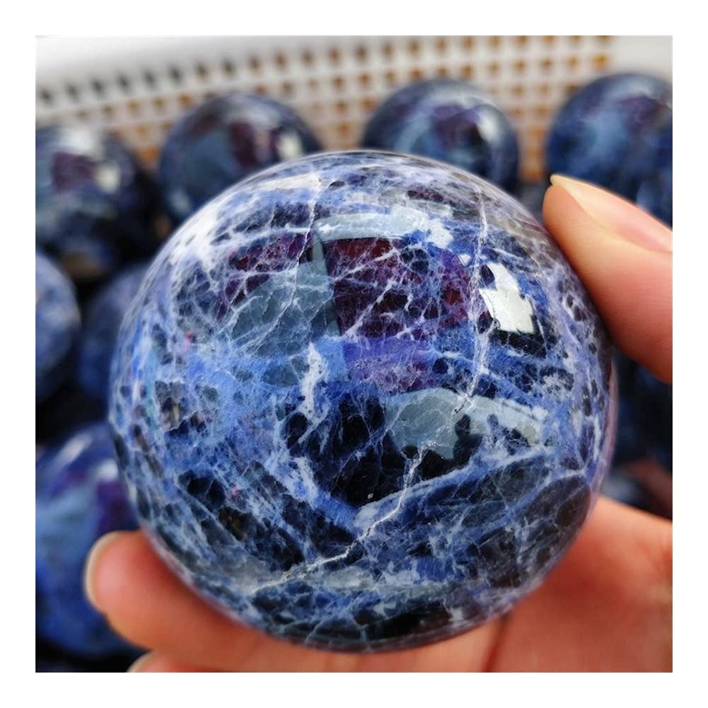 Dumortierite stone sphère decoration gemstone pour aménagement intérieur zen