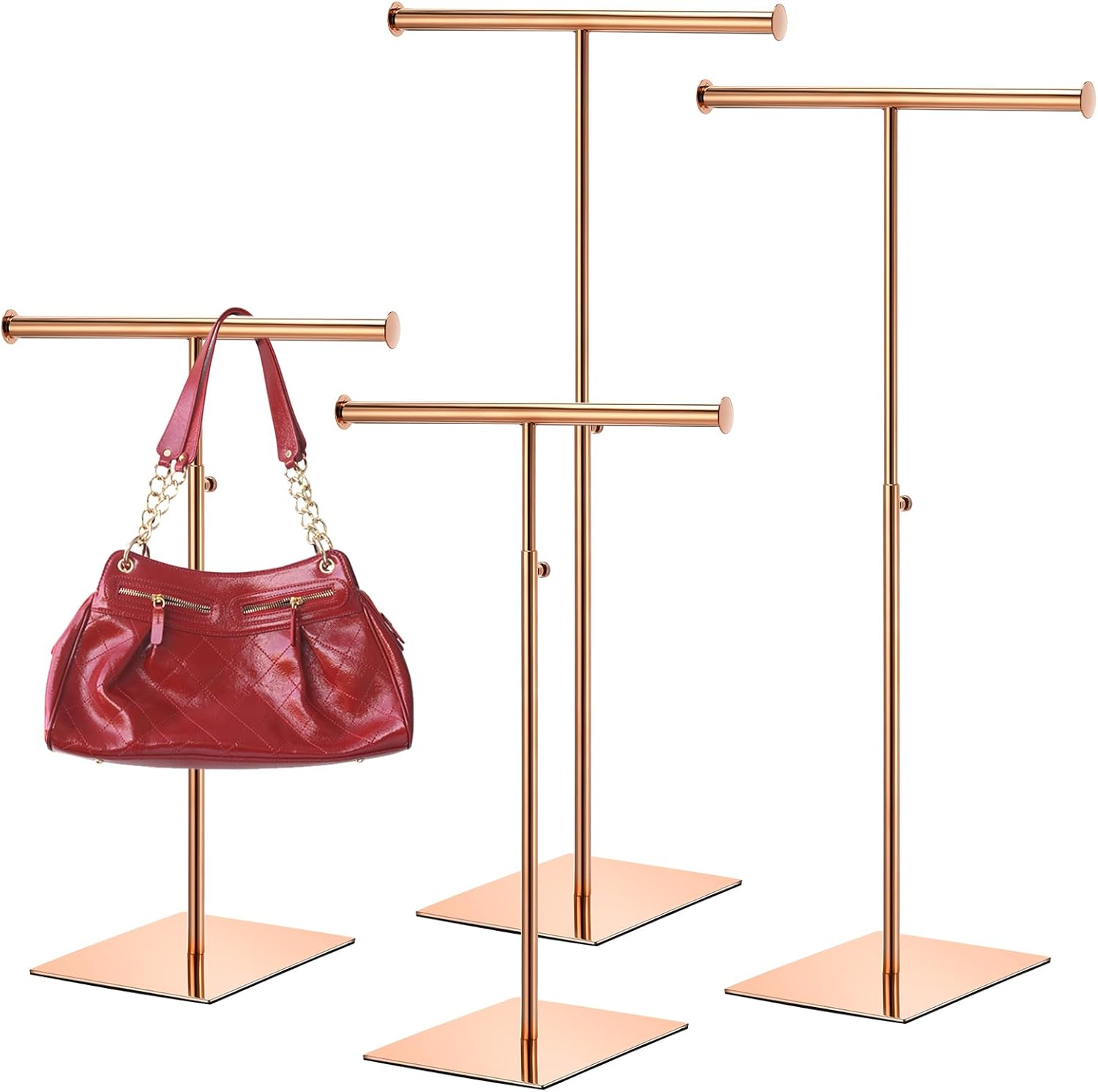 Leinuosen 4 Pcs Tabletop Purse Display Stand T Shaped