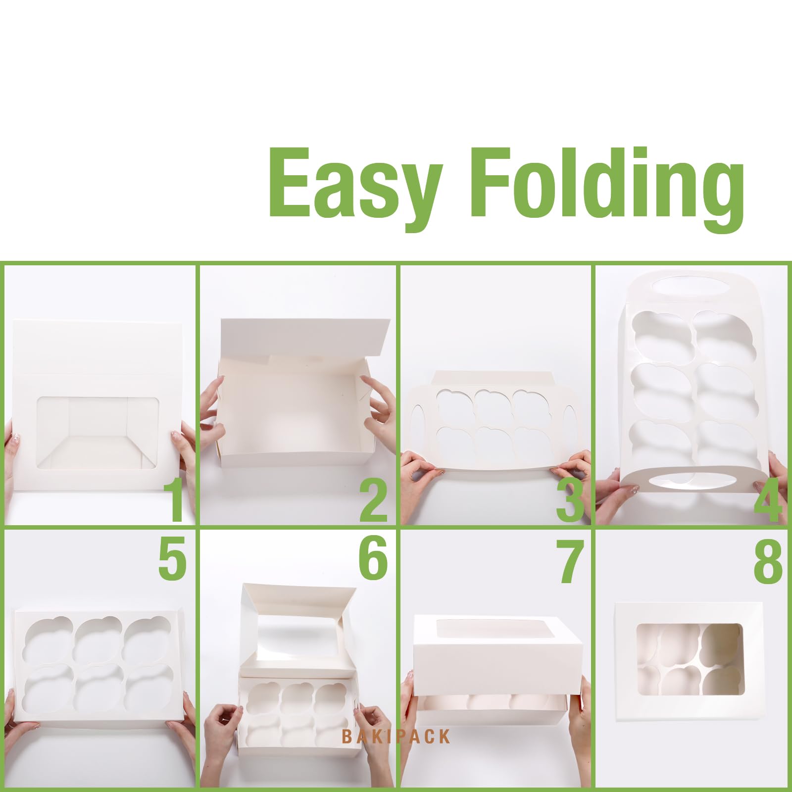 Pink Cupcake Boxes - 25 Pack with Window -7