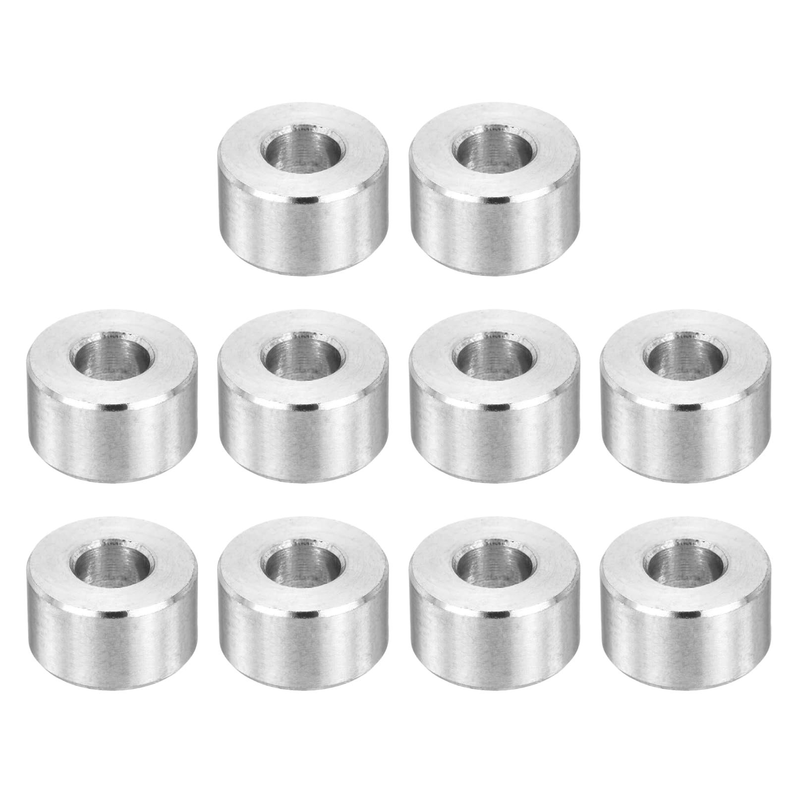 PATIKIL M6 Stainless Steel Spacers, 12Pcs Metal Spacer 6mm ID x 14mm OD x 8mm L Screw Standoff for 1/4" or M6 Screw