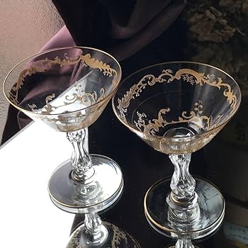 サンルイ　ミカド　グラス　アンティーク アンティーク1936年以前のサンルイミカド金彩薔薇模様ワイン