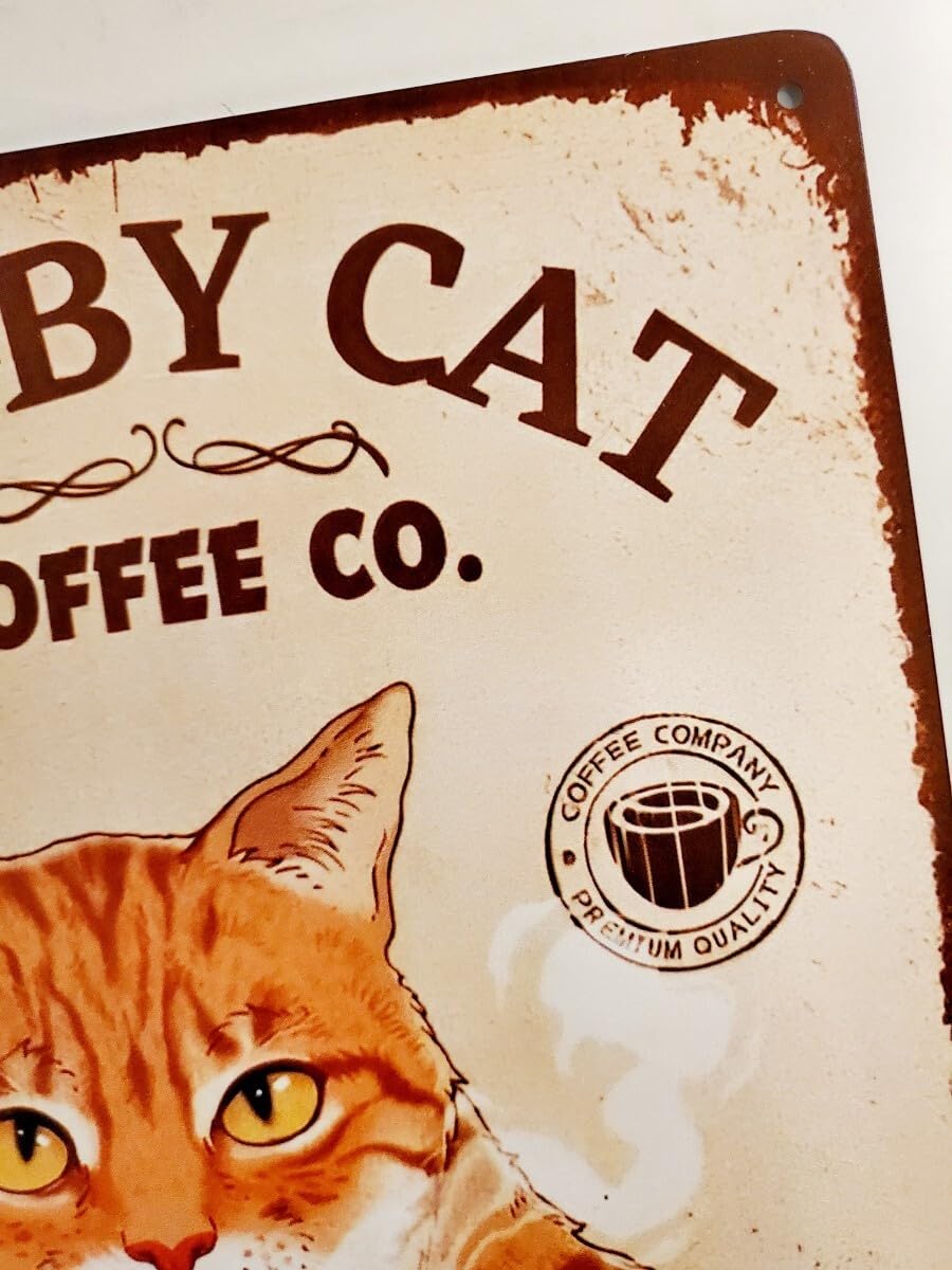 Amazon.co.jp: ブリキ看板 HANAKO レトロ 猫の看板 トラ猫 茶トラ 猫
