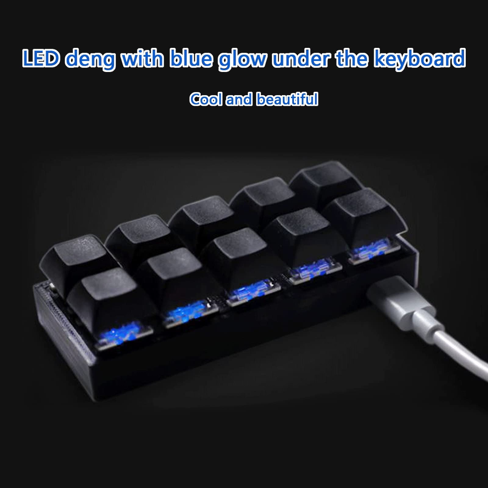 Tastiera 6 Tasti Gaming Keyboard Gaming PC tastiere Programmazione Macro con Software Switch Meccanico Tastiera Standard Nero. Hot Swap Gioco Keyboar Completamente programmabile Tasti