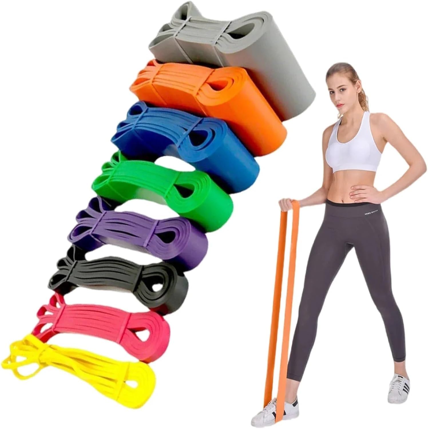 Fasce di Resistenza Fasce di Resistenza Elastiche per Uomini E Donne Attrezzatura per Il Fitness Assistenza per L'esercizio Attrezzatura per Il Fitness in Palestra Domestica, Pulling 85-230 Lbs
