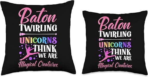 Miniatura 3 de Majorette & Baton Twirler Shirts & Merch Twirling. Majorette Baton Twirler Throw Pillow, 16x16, Multicolor