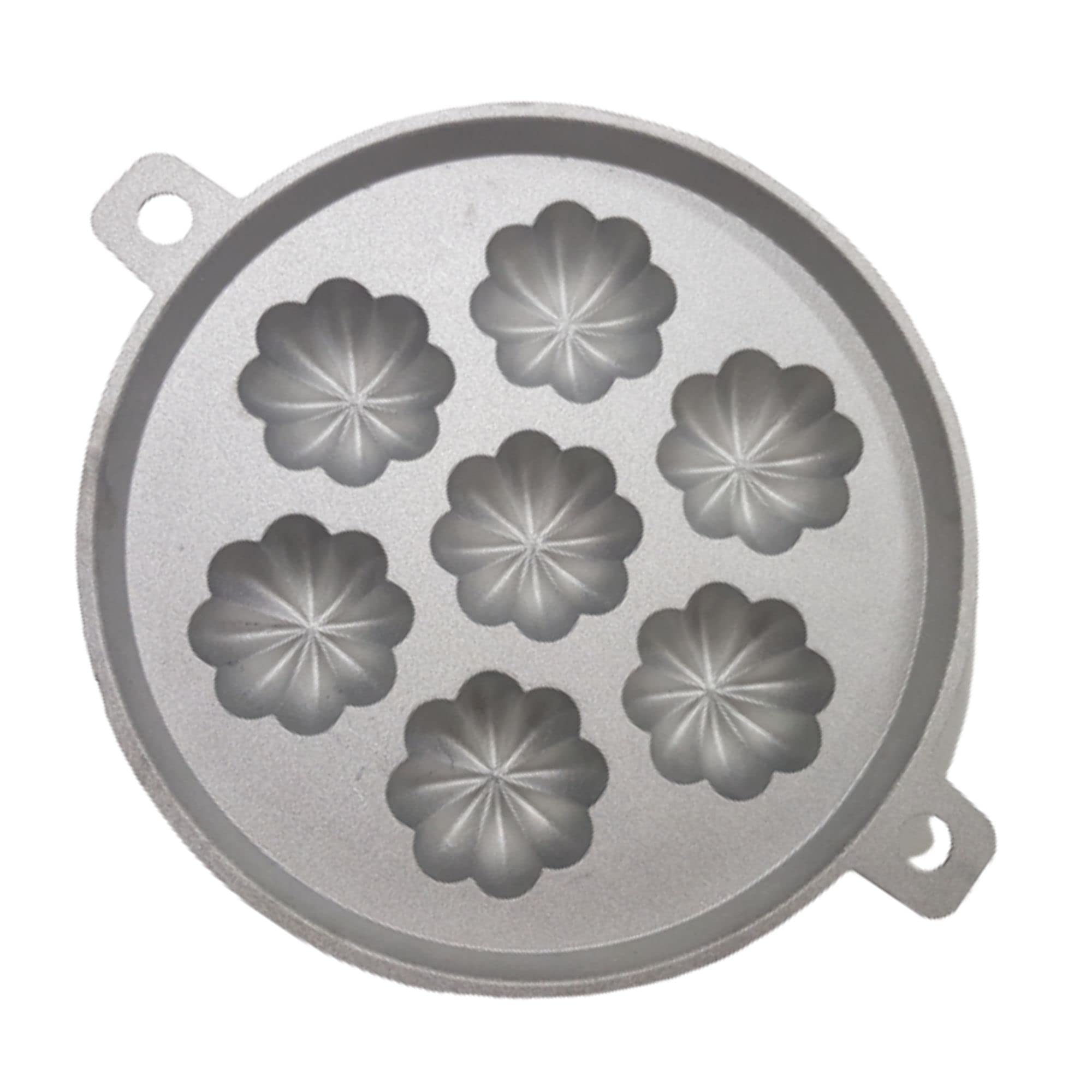Star Bahulu Mould Traditional Kuih Baulu 7-Hole Baulu Cast Aluminium Buah Manggis Mangosteen Design Kueh Mould Easy Malaysian Egg Cake Mould