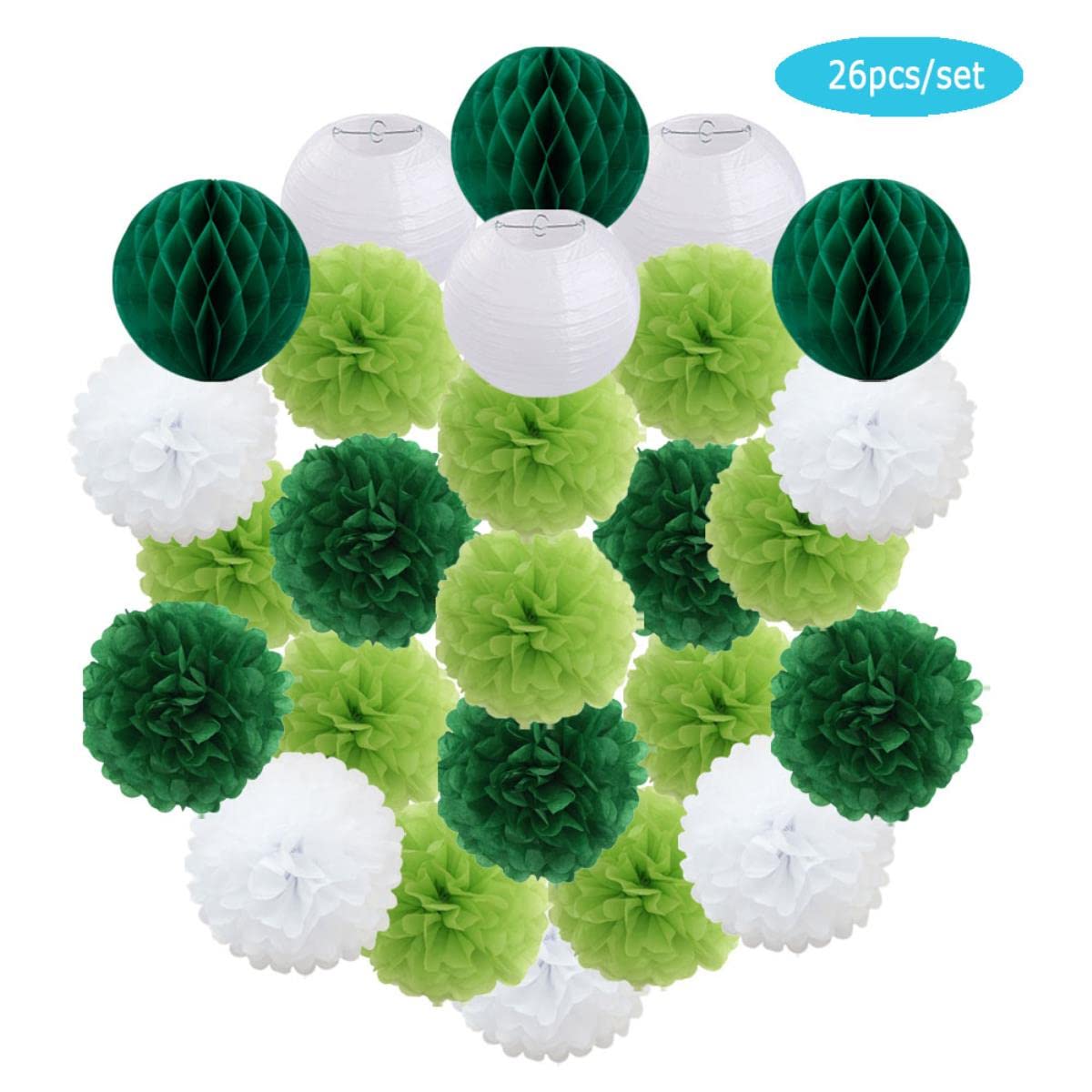 Bambini Ragazzo Ragazza 1 ° Compleanno Festa Bomboniera Fai da Te Blu Bianco Rotonda Lanterna di Carta 6"8" 10"12" Battesimo Del Bambino Decorazione di Nozze A Nido D'ape-Grigio Giallo Set, 8 pol