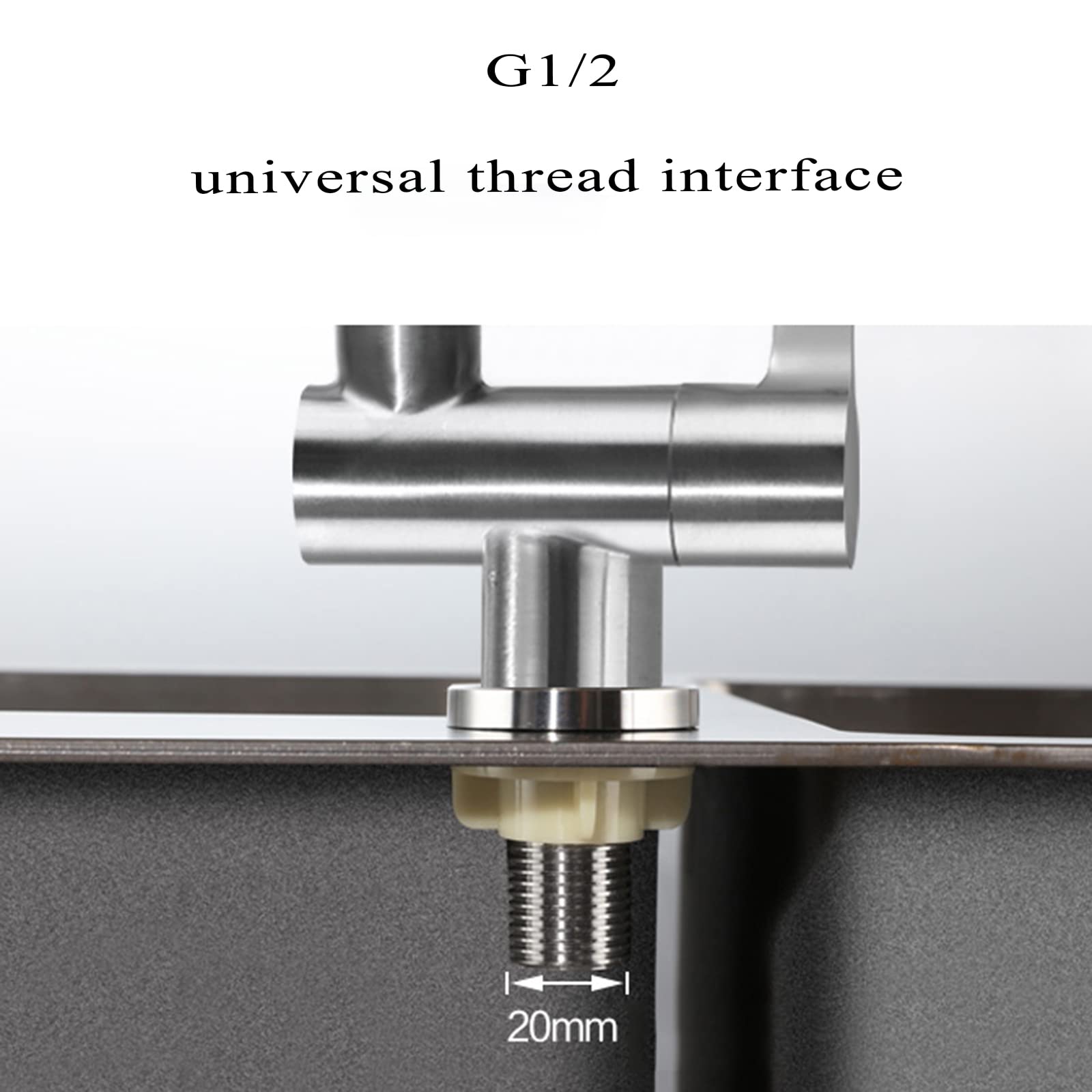 Grifos de cocina para sistema de filtro de agua Grifo de agua filtrada con rotación de 360 ° Grifo de filtro de agua-Chrome
