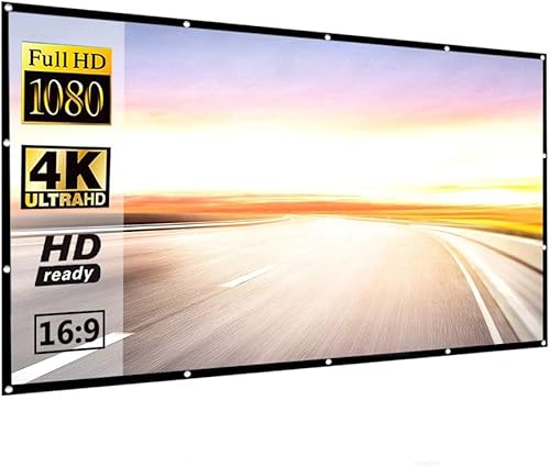 Projector Screen, Screens for Projector Portable,60100 120 Inch 169,Polyester Outdoor Movie Screen for Travel Home Theater Dlp Projektor (Size  30