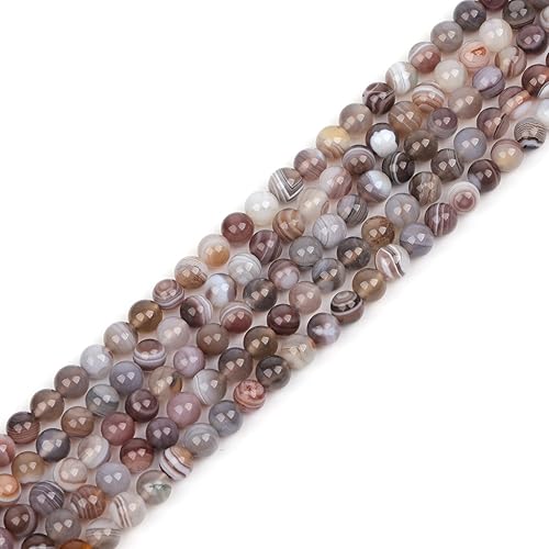 Miniatura 564 de GEM-Inside - Cuentas sueltas de piedra de lava negra natural de 0.315 in para hacer joyas, 15 pulgadas Cordierita de grado A