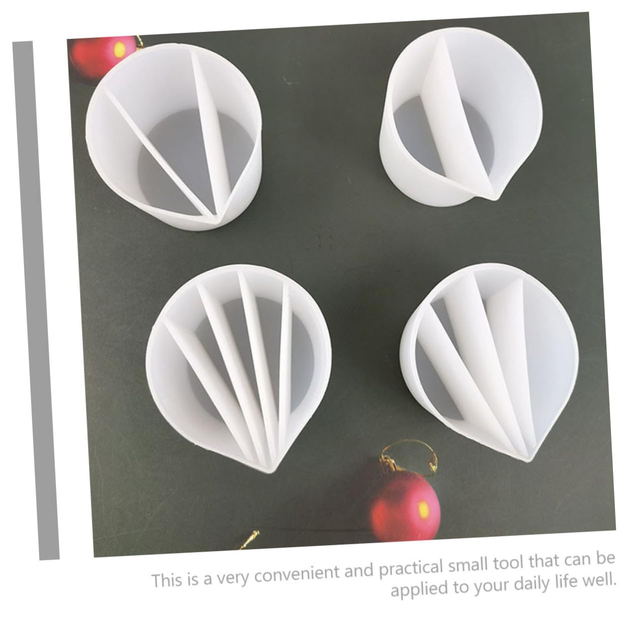 HOODANCOS Small Mixing Cups Set of 4 Silicone Epoxy Resin Pigment Holders for Crafts