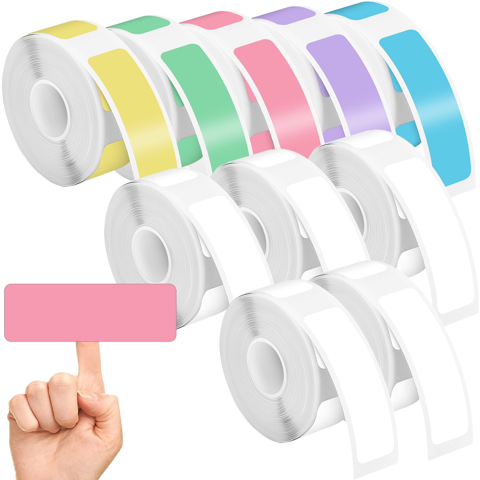 D30 Labels, DKALIO 1600 PCS Label Tapes, Thermal Label Printer Paper Replacement, Waterproof Oil Proof Lable Tape Refills for Shop Office Home,