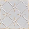 LA MAISON CEILINGS R82 Circles and Stars Foam Glue-up Ceiling Tile 128 sq. ft.Case, Pack of 48, White Washed Gold