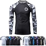 Jiu Jitsu Rashguard - Camo Rash Guard Compression Shirt for No-Gi&comma; Gi&comma; & MMA