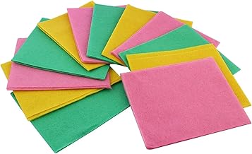 Fabric Kitchen Towel Set Cleaning Cloths, Pack of 12, Multi-Colour, Machine Washable