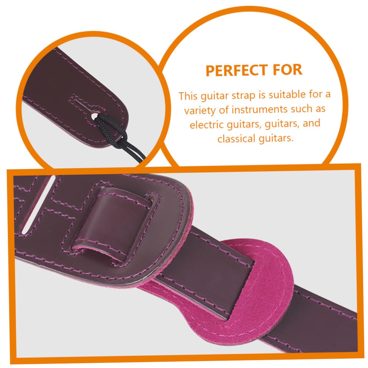 VICASKY Guitarra Bajo Correa Bajo Guitarras Guitarra Correa Para El Cuello Accesorio De Guitarra Bolso Correas Guitarra Cinturón Bajo Correa Cruzada Guitarra Cinturón De Cuero Genuino