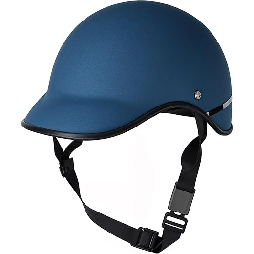 VISORUP All Purpose Open Face Cap with Adjustable Strap – Lightweight Half Cap Helmet for Bike, Scooter, Cycling & Daily Commute – Unisex Helmet for Men & Women (Pack of 1)