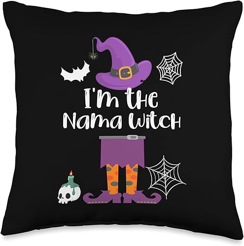 Miniatura 4 de Nama Witch Halloween matching group costume Throw Pillow, 18x18, Multicolor