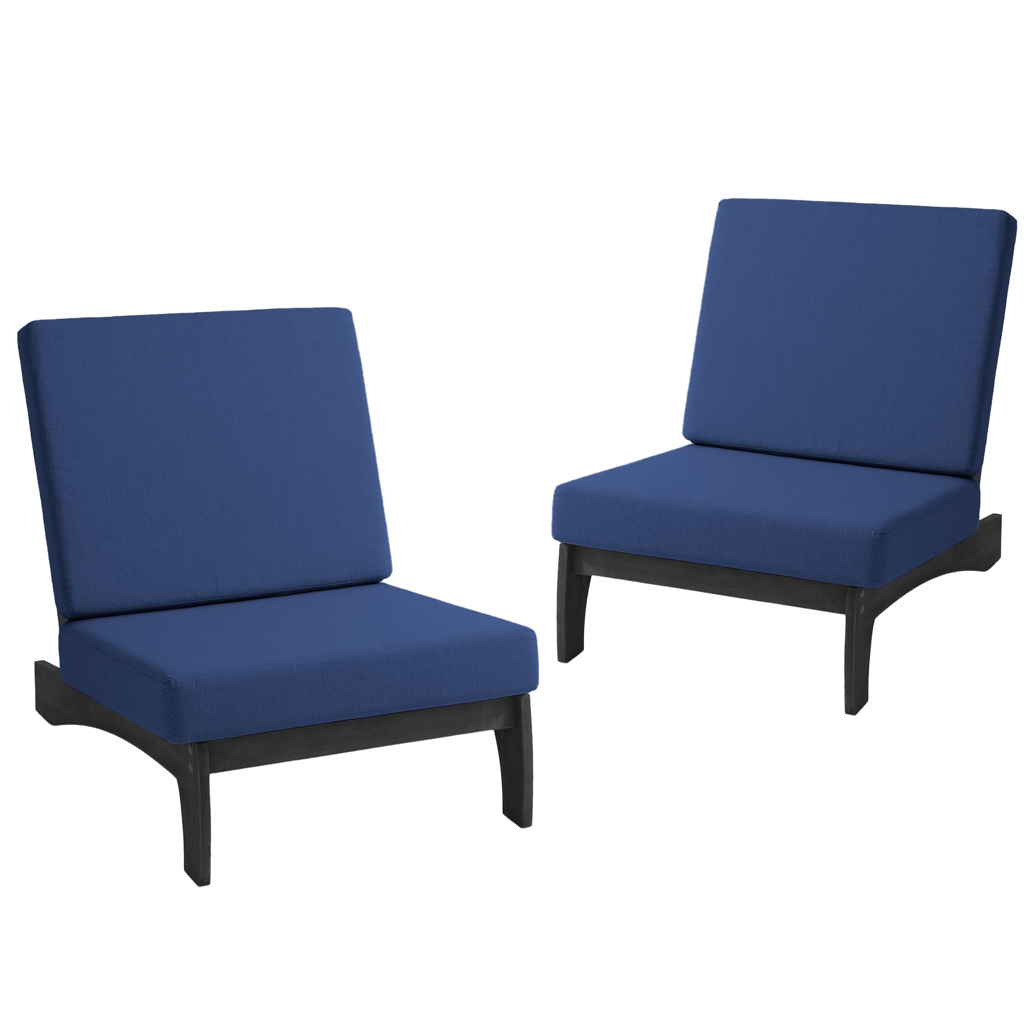 Pia Ricoo Patio Chairs Set of 2, Teak Wood Patio Outdoor Furniture Set