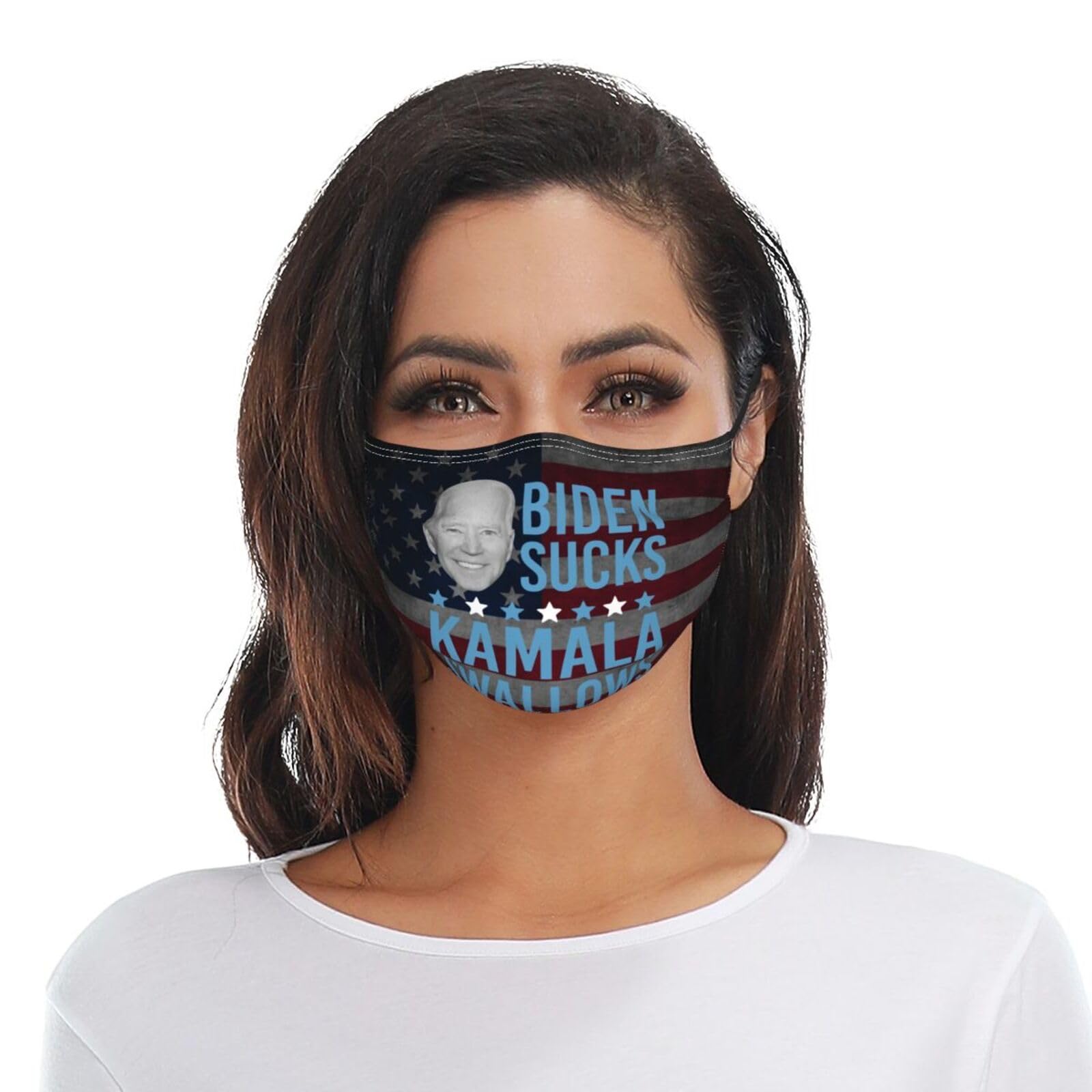 Biden Sucks Kamala Swallows Funny Joe Biden Kamala Harris Adult Dust Mask Adjustable Dust Face with 2 Filter799