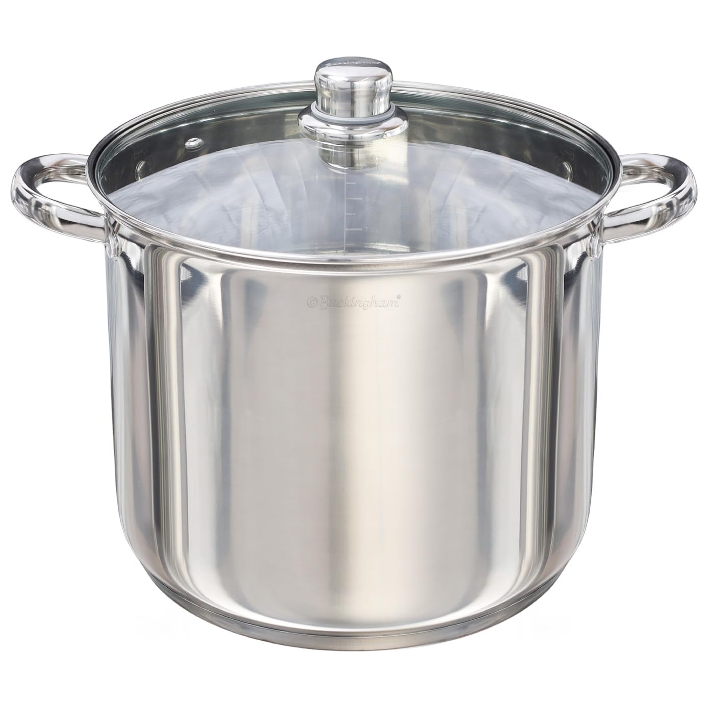 Buckingham Stainless Steel Stock Pot with lid Multipurpose Large Cooking Pot for Soups Stews (11 Litre)