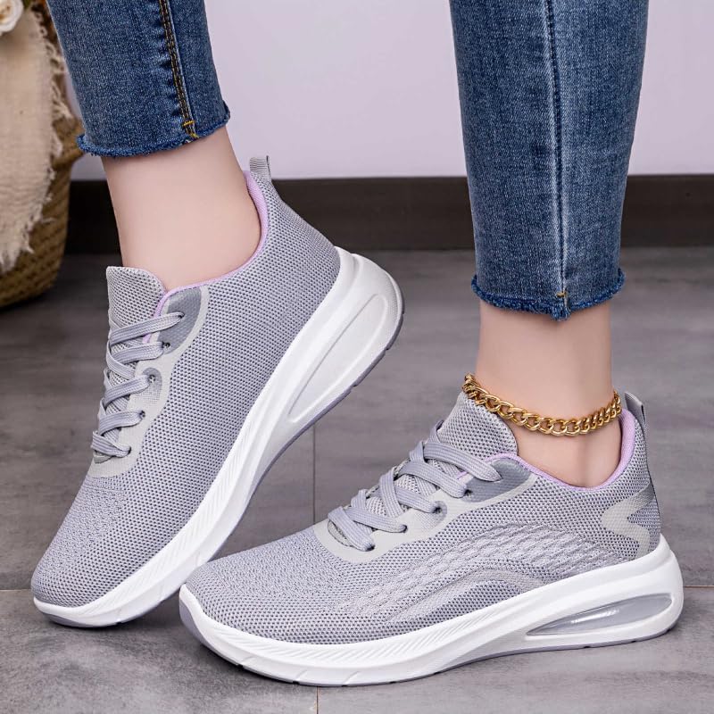 Womens Bowling Shoes Sneakers Air Cushion Running Shoes Lightweight Tennis Walking Shoes Mesh Breathable Gym Work Fashion Sneakers Athletic Comfortable Casual