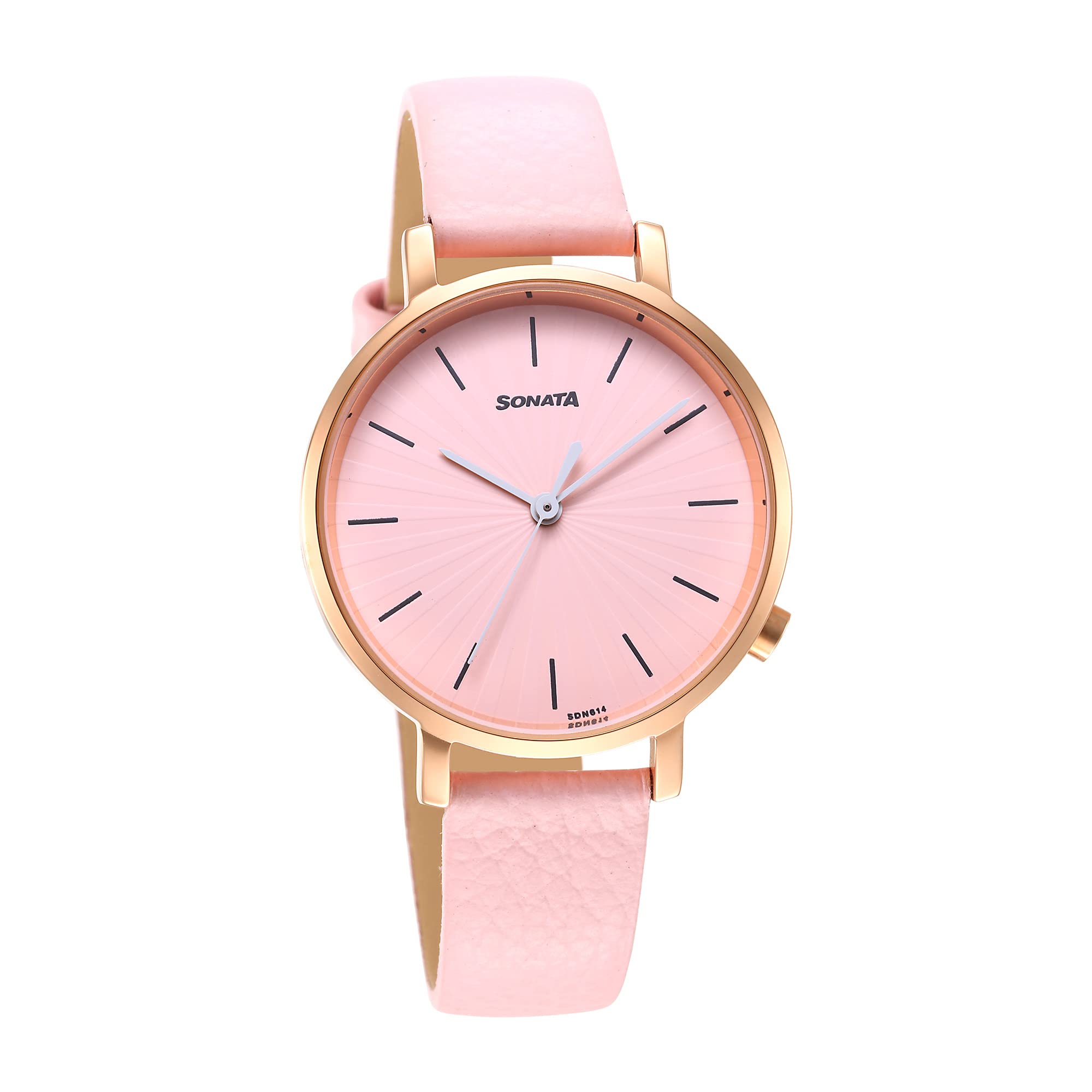 Sonata Essentials Pink Dial Leather Strap Watch for Women-87045WL01 (B0BXB9PWTC) Amazon Price History, Amazon Price Tracker