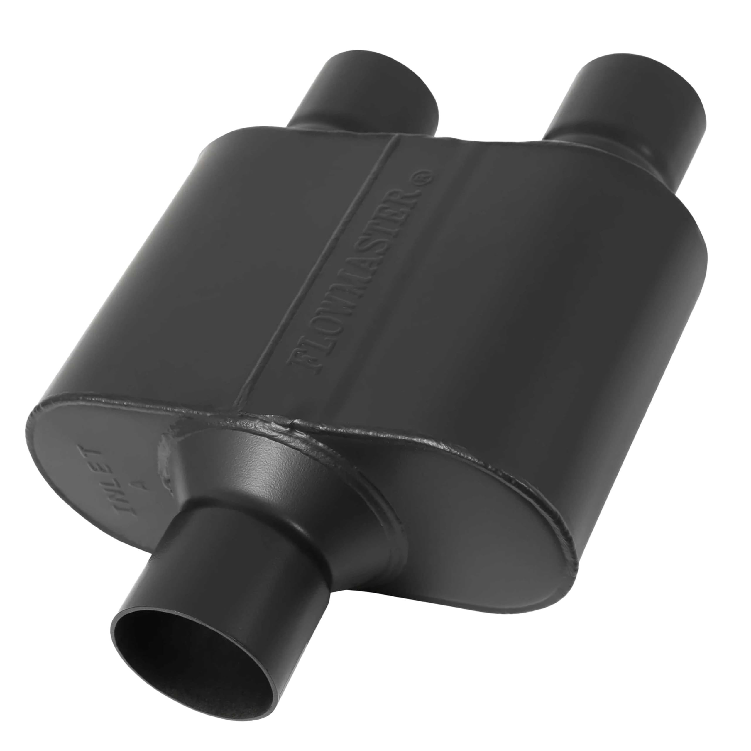 Flowmaster 8425152 Super 10 Muffler 409S - 2.50 Center IN / 2.25 Dual OUT - Aggressive Sound, Black