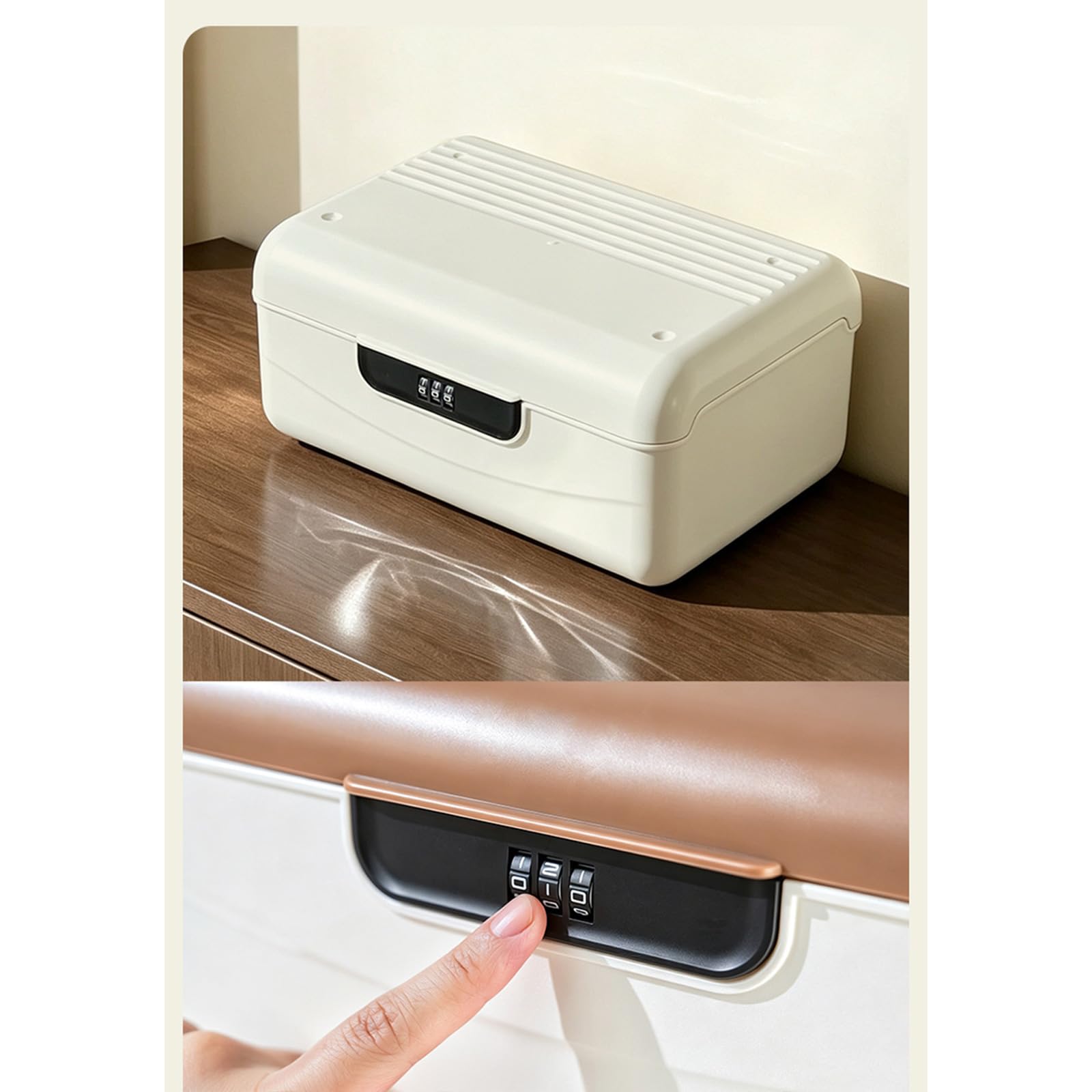 PANGBOER Custodia Coperta con Chiusura a Combinazione per armadietto da scrivania, Camera da Letto, dormitorio, Gioielli Carta, smistamento Monete, Uso Domestico, Scatola Portadocumenti, portarotolo,