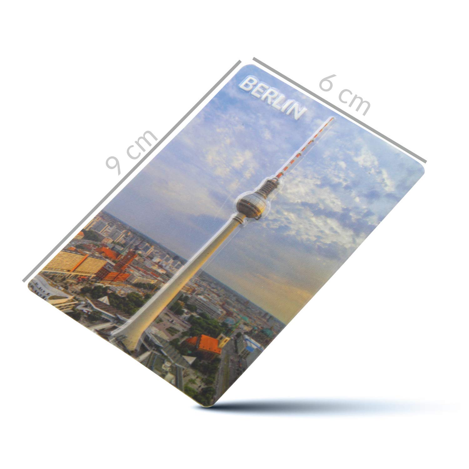 Magnete Targa GERMANIA - Souvenir Berlino In Latta 26x7 Cm