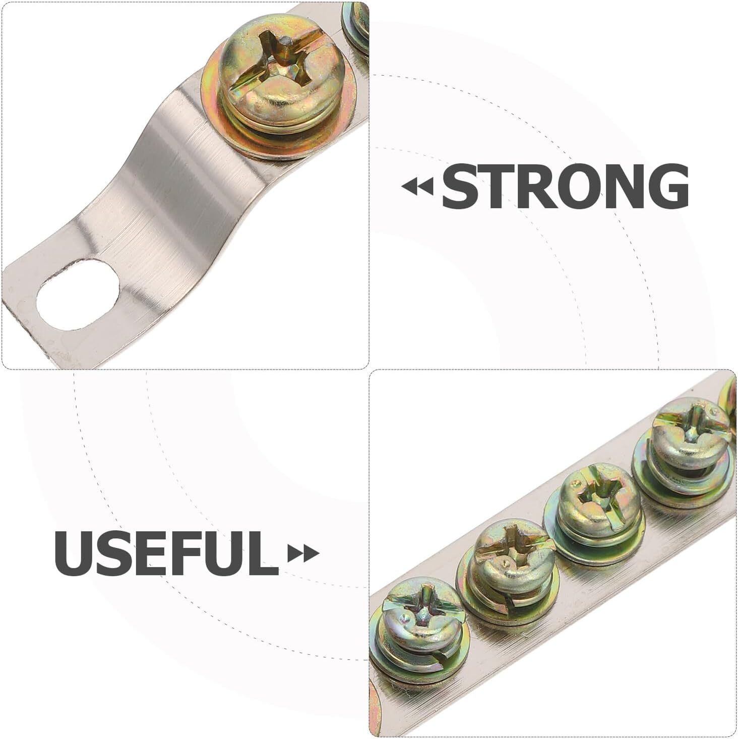 4pcs 10-position Pure Copper Grounding Terminal Strip, Neutral Bar Terminal Block Copper Connector for Electrical Systems, Single Row Grounding Post for Industrial and Marine Use
