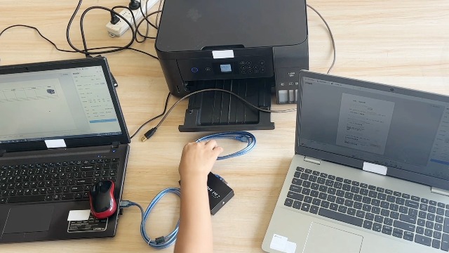 QIANRENON USB B Interruttore di condivisione della stapante 2 porte